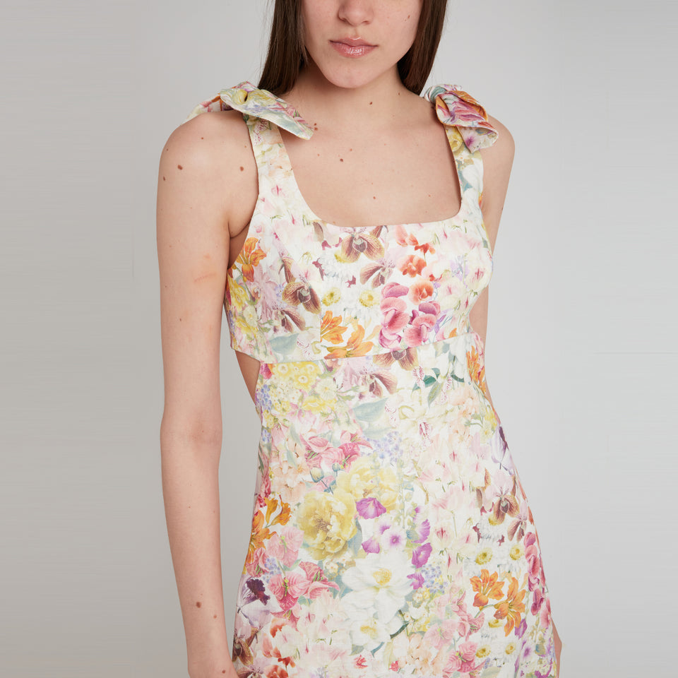Multicolor linen dress