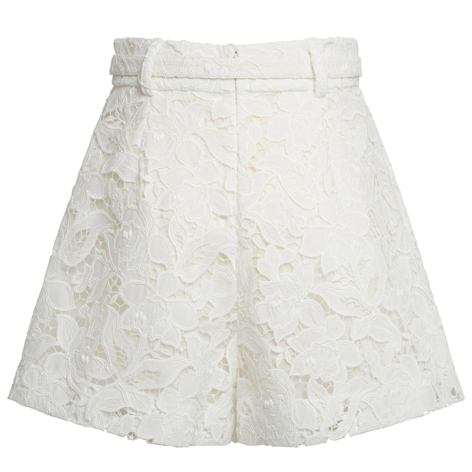 White fabric shorts