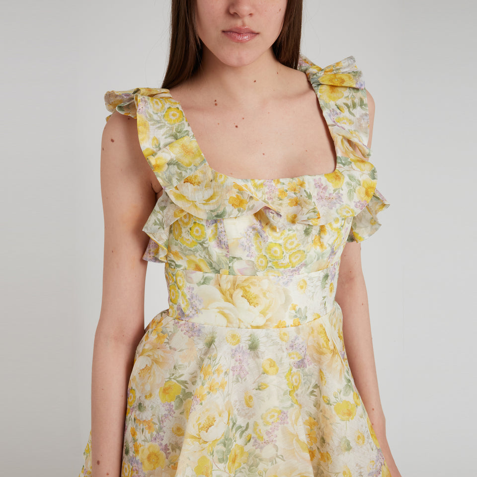 Multicolor linen dress