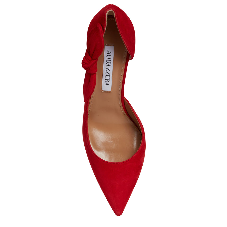 Dècolletè ''Very Bow Tie'' in suede rosse