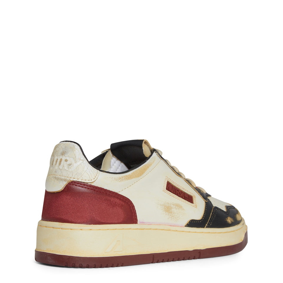 Sneakers "Sup vint low" in pelle multicolor