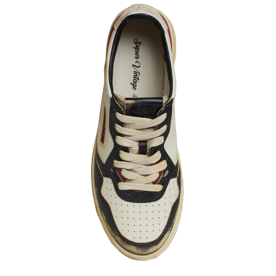 Sneakers "Sup vint low" in pelle multicolor