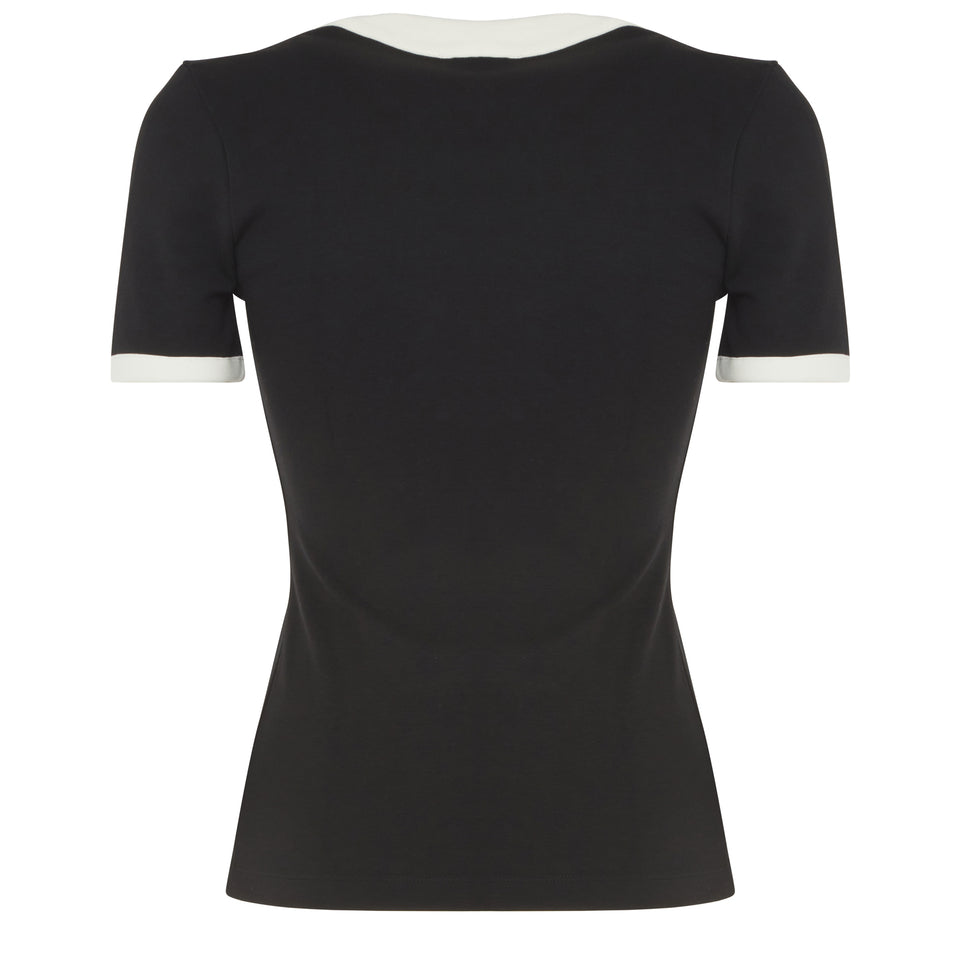 Top in maglia nero