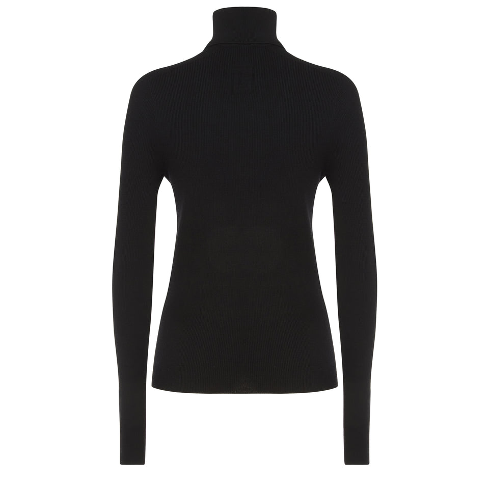 Black wool turtleneck