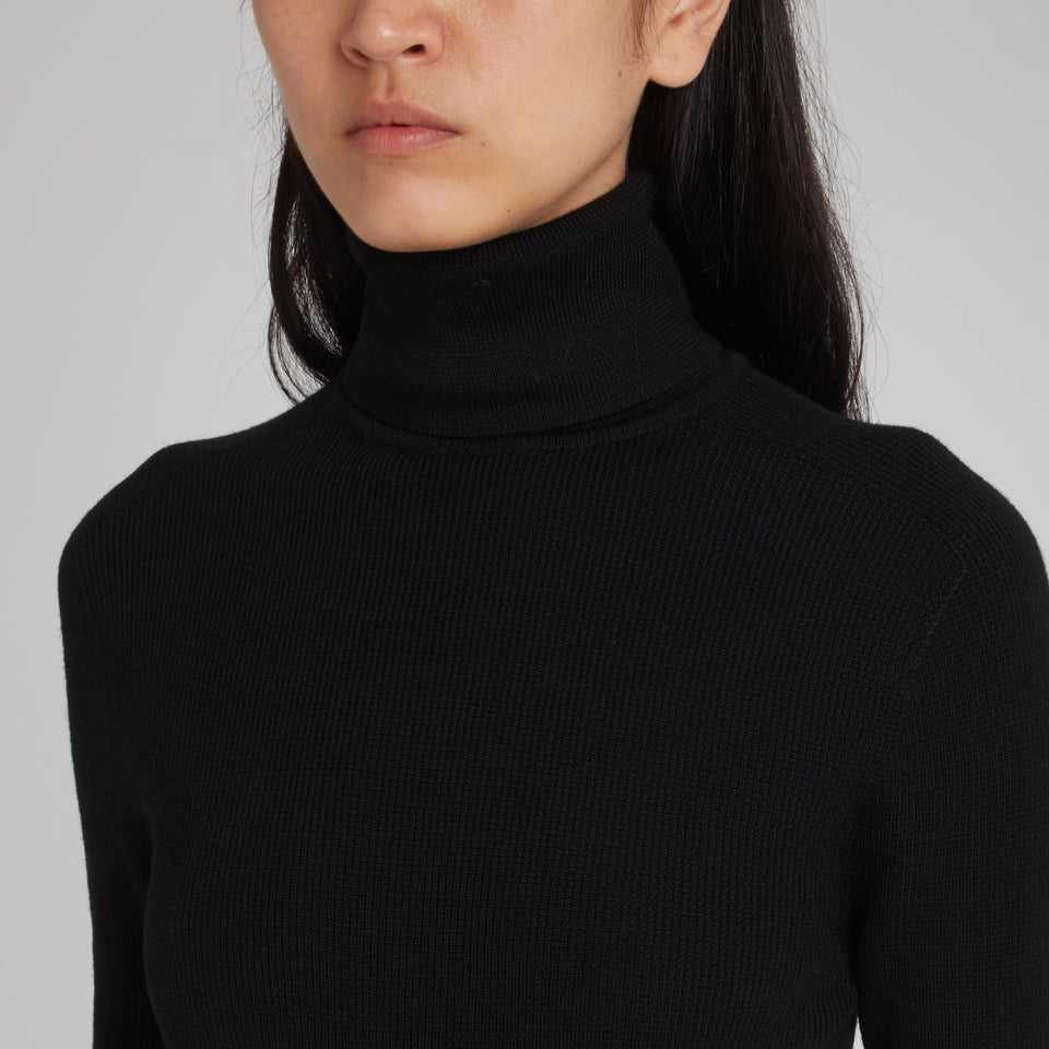 Black wool turtleneck