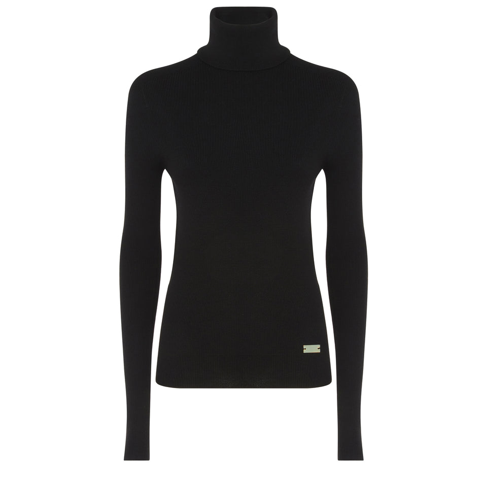 Black wool turtleneck