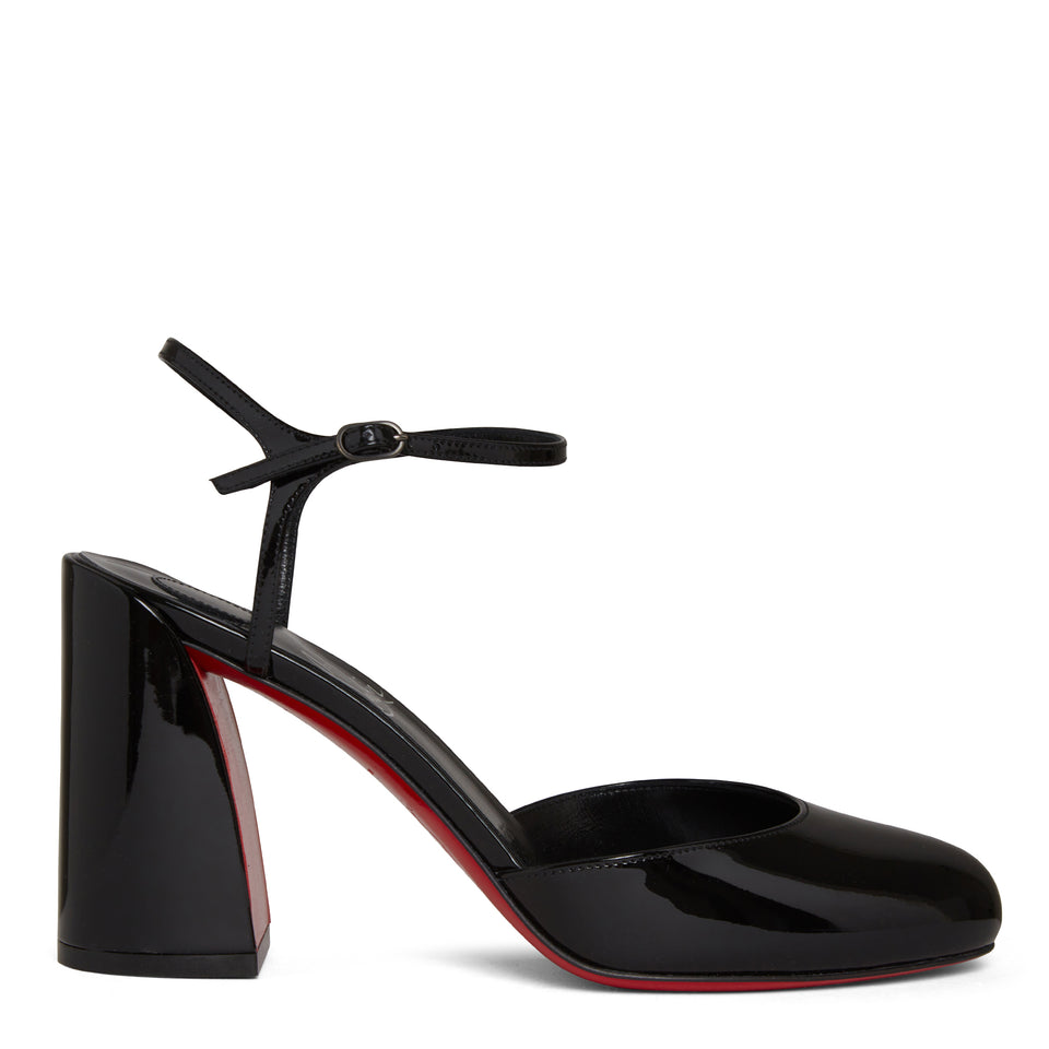 ''Jane'' black patent leather pumps