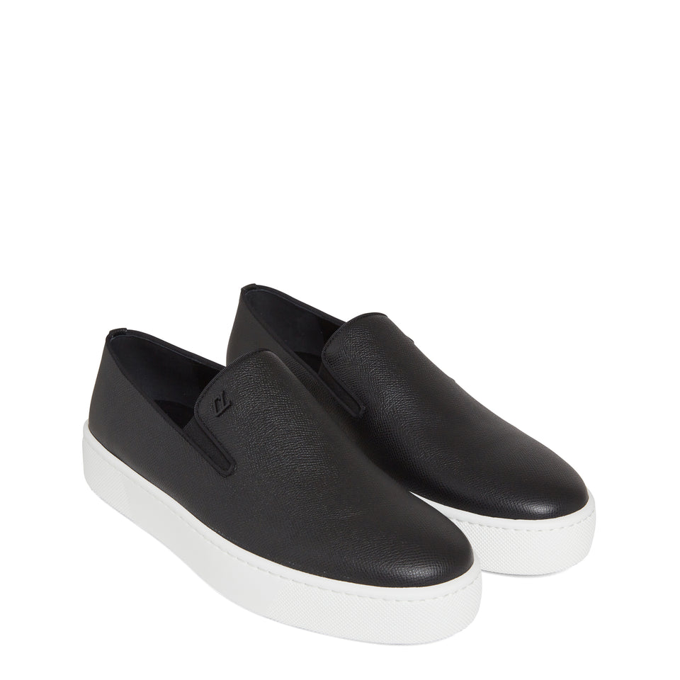 ''Boatissimo'' slip-on sneakers in black leather