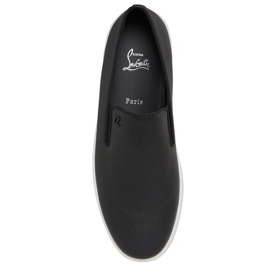 Sneakers slip-on ''Boatissimo'' in pelle nere