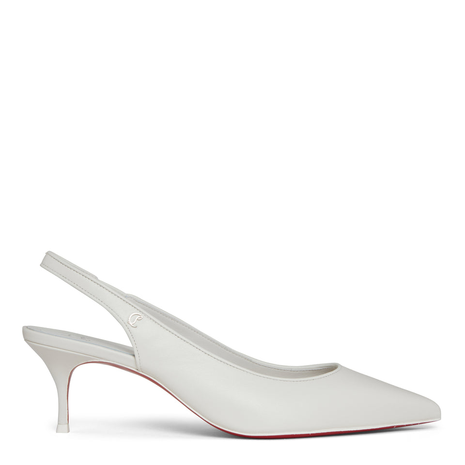 "Sporty Kate Sling 55" slingback in white leather