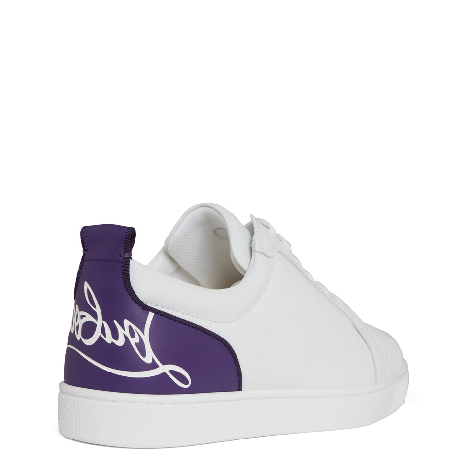 "Fun Louis Junior" sneakers in white leather