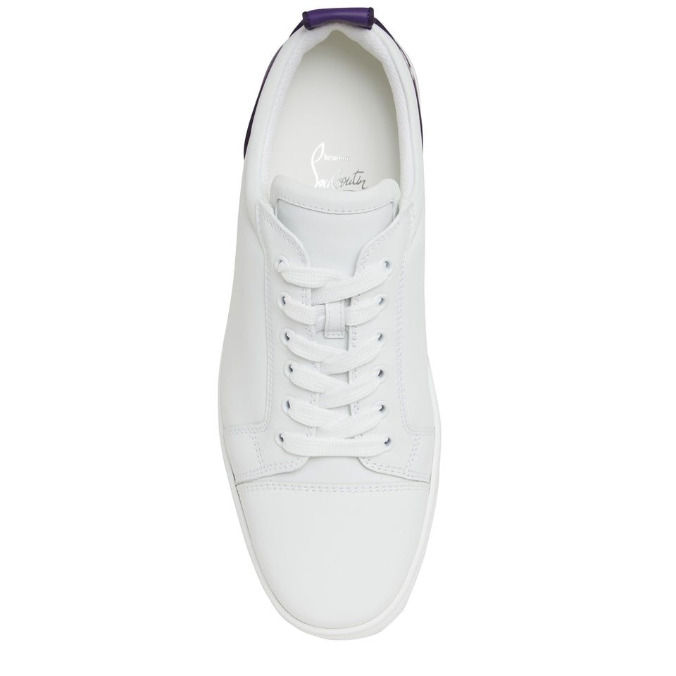 "Fun Louis Junior" sneakers in white leather