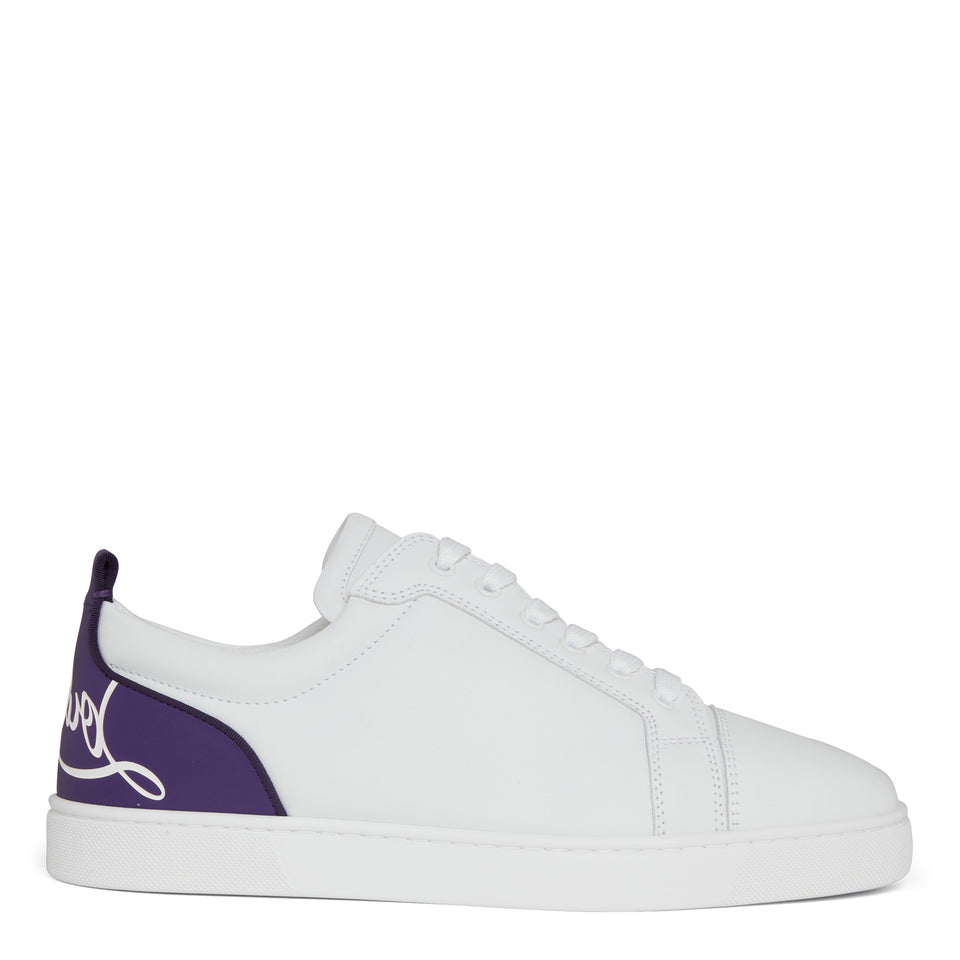 "Fun Louis Junior" sneakers in white leather