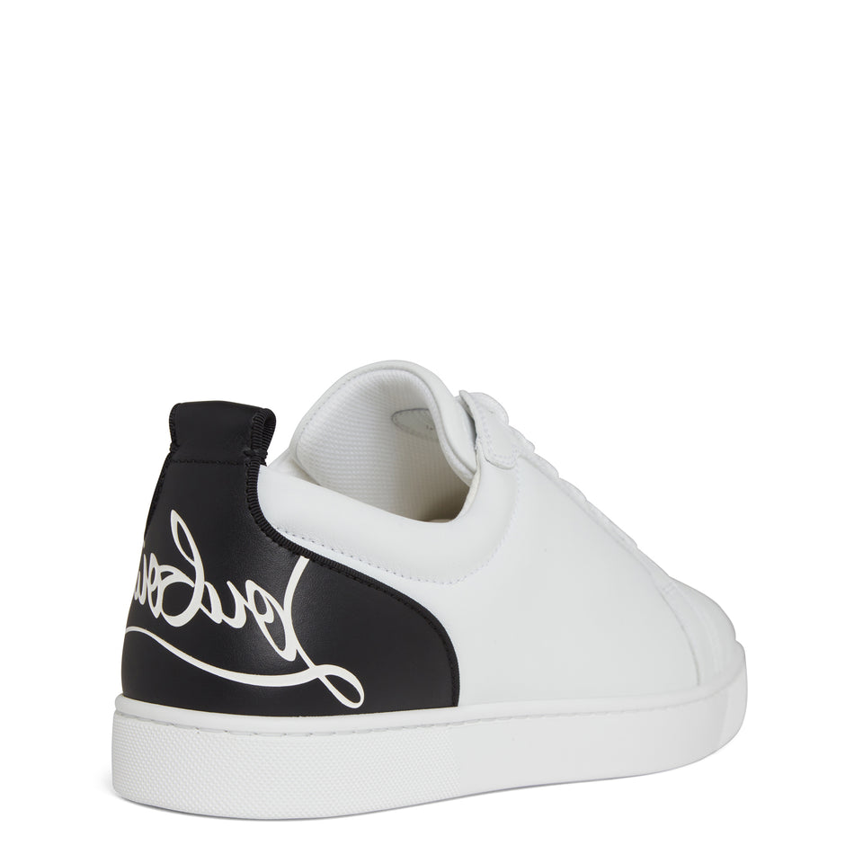 "Fun Louis Junior" sneakers in white leather