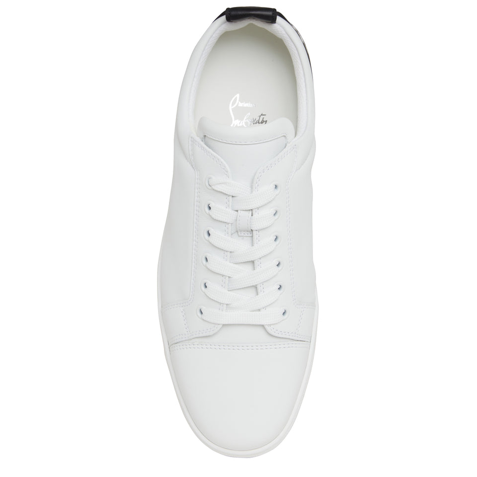 "Fun Louis Junior" sneakers in white leather