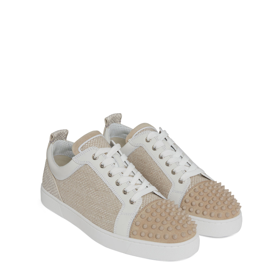 "Louis Junior Spikes" sneakers in beige fabric