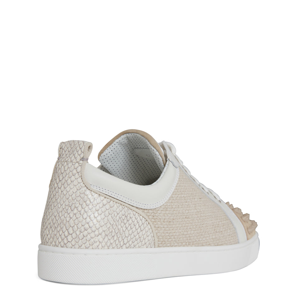 "Louis Junior Spikes" sneakers in beige fabric