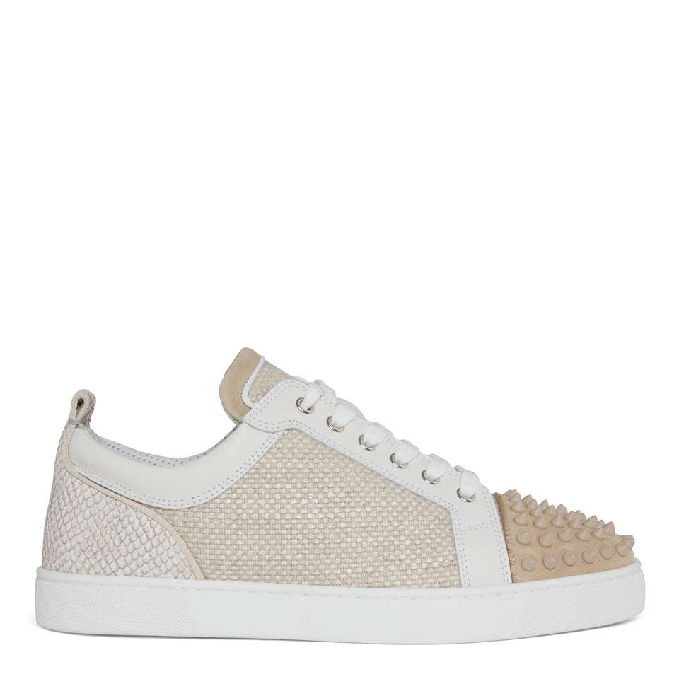 Sneakers "Louis Junior Spikes" in tessuto beige