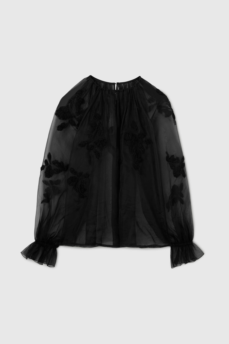 Black silk shirt