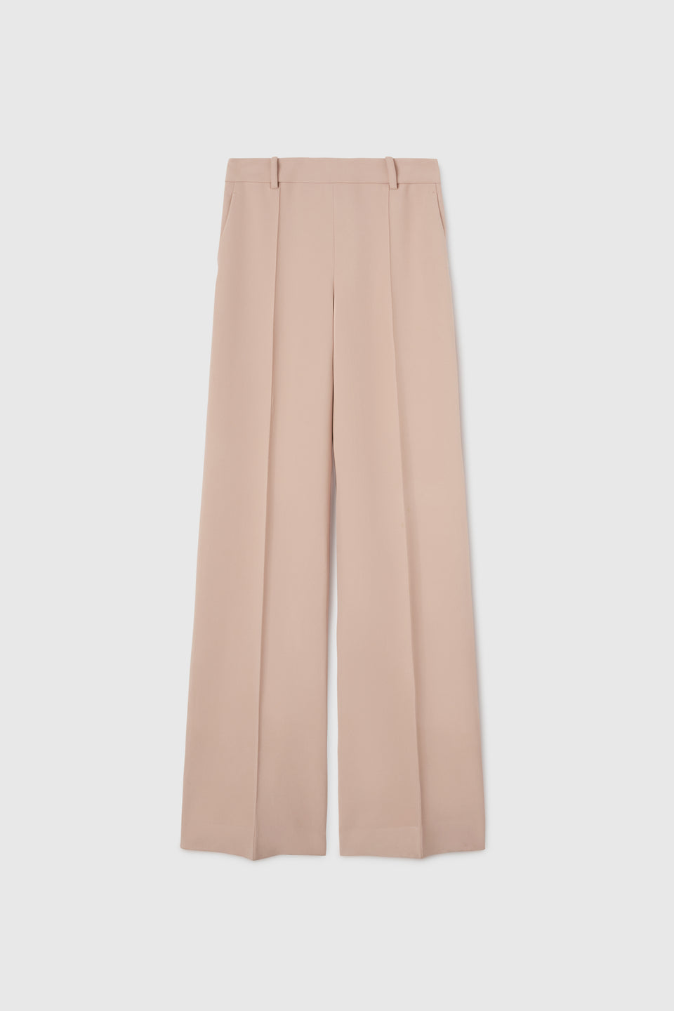 Wide-leg trousers in pink fabric