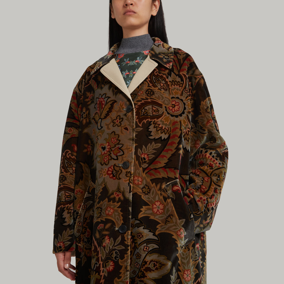 Multicolor fabric coat