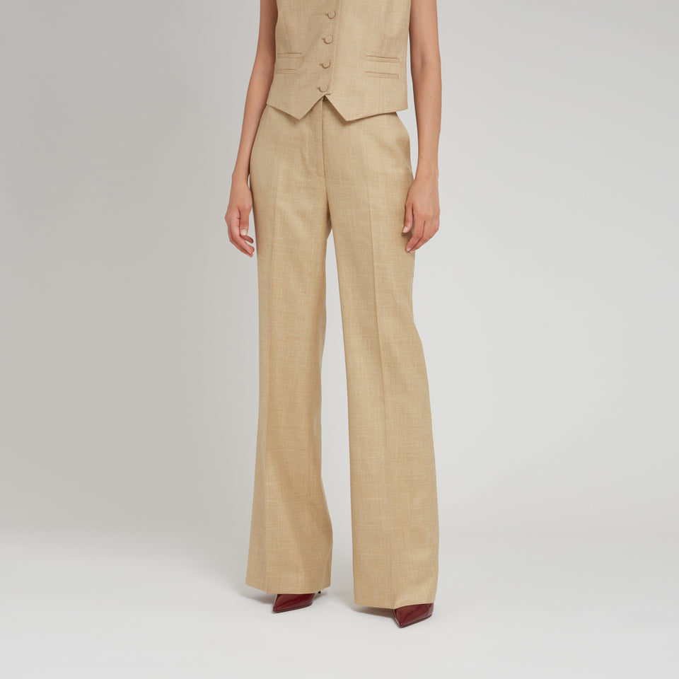 Pantalone "Vesta" in lana beige