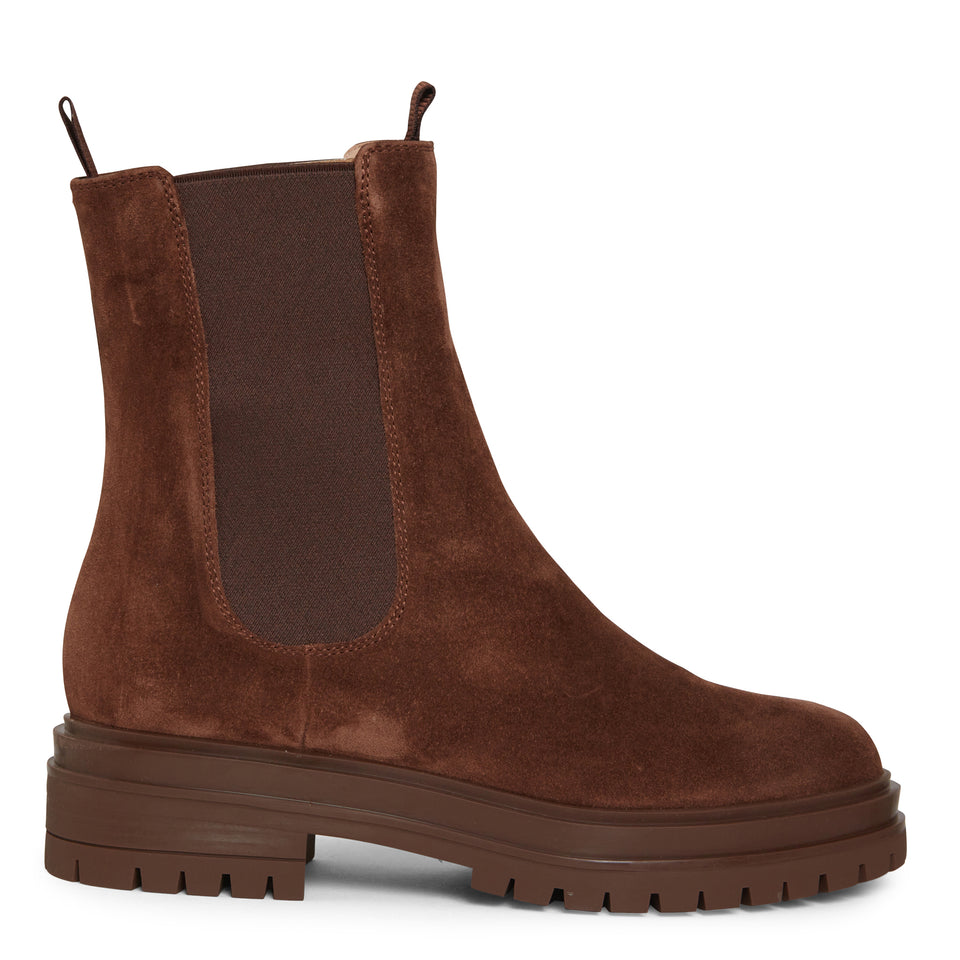 "Chester" ankle boot in brown suede