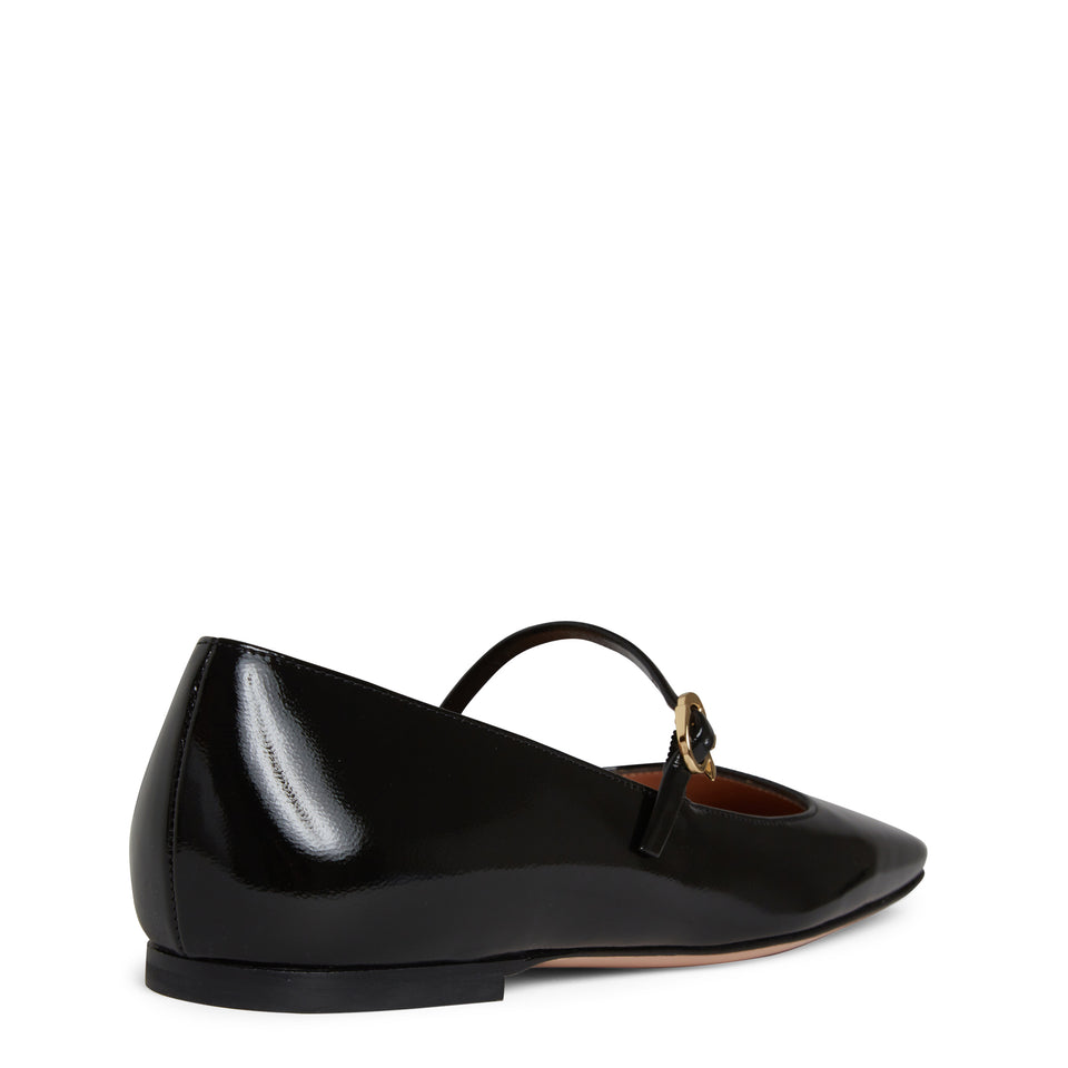 Ballerina "Cristina" in pelle nera