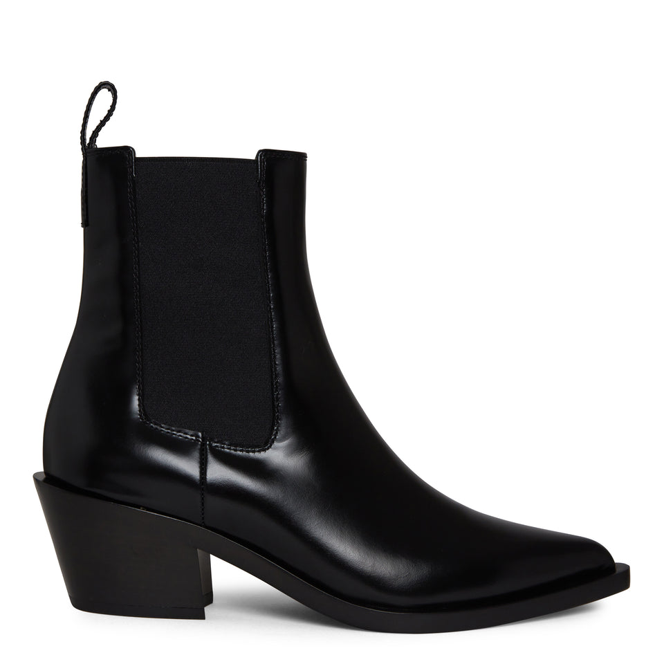 Wylie ankle boot in black leather GIO MORETTI