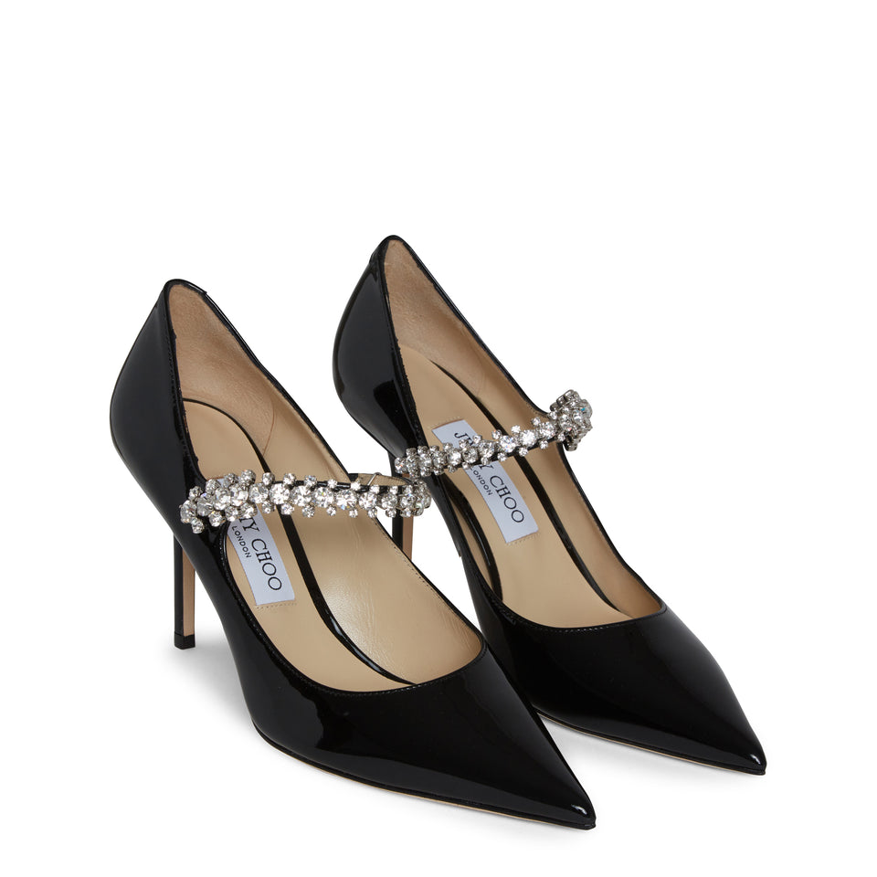 "Bing Pump 85" décolleté in black patent leather