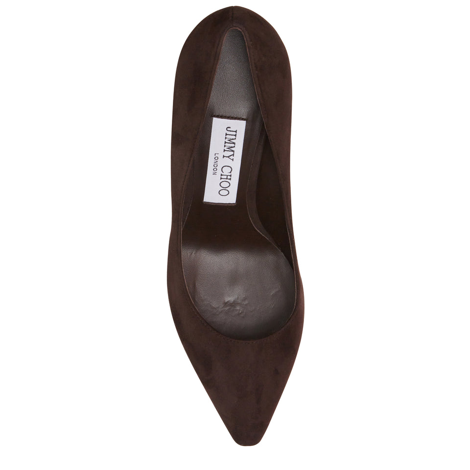 ''Romy 85'' pumps in brown suede