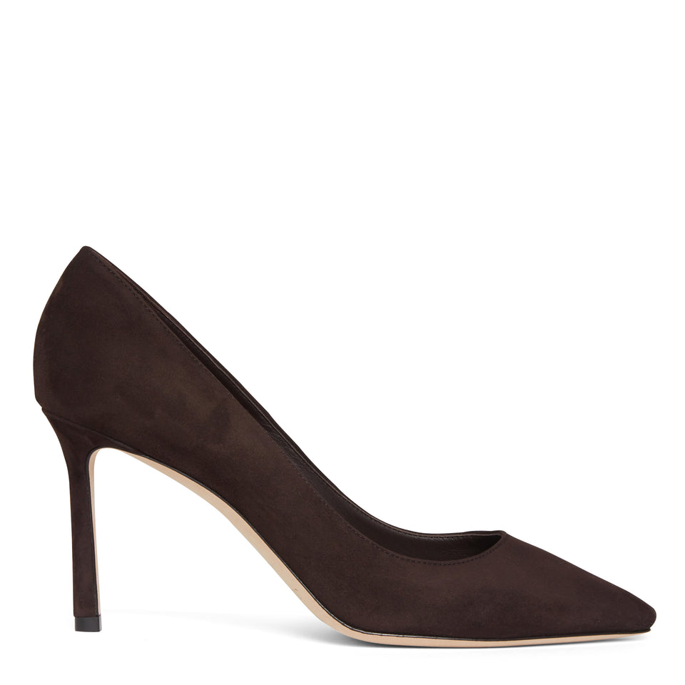 ''Romy 85'' pumps in brown suede