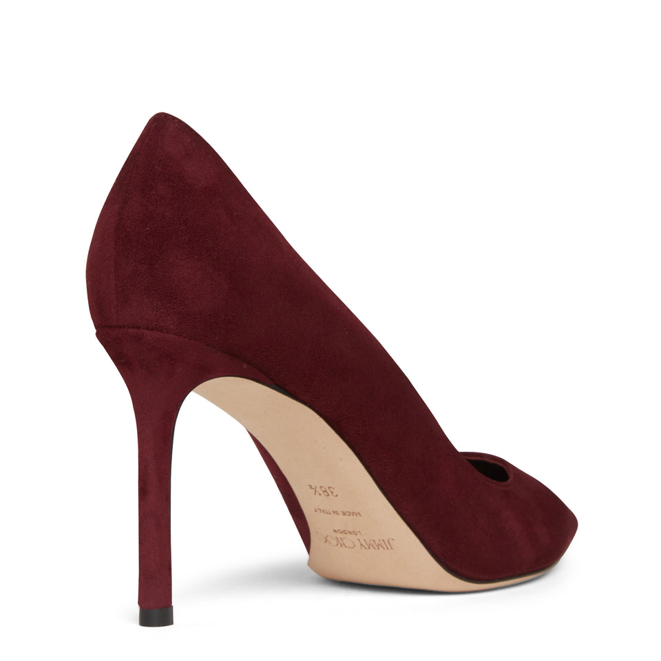 ''Romy 85'' red suede pumps