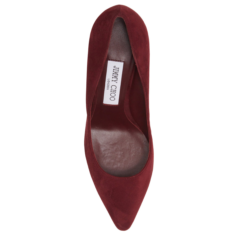 ''Romy 85'' red suede pumps