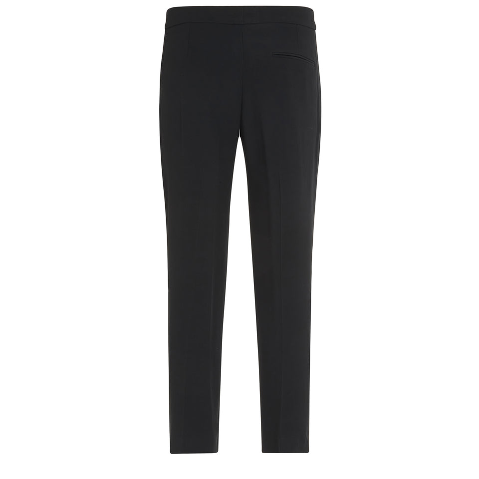 Black wool trousers