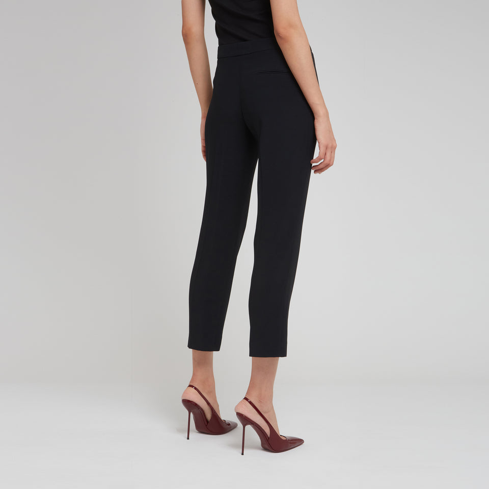 Black wool trousers