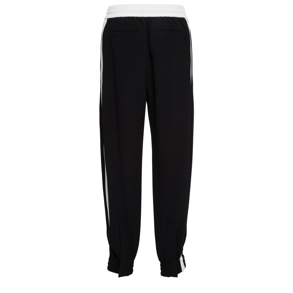 Black fabric trousers