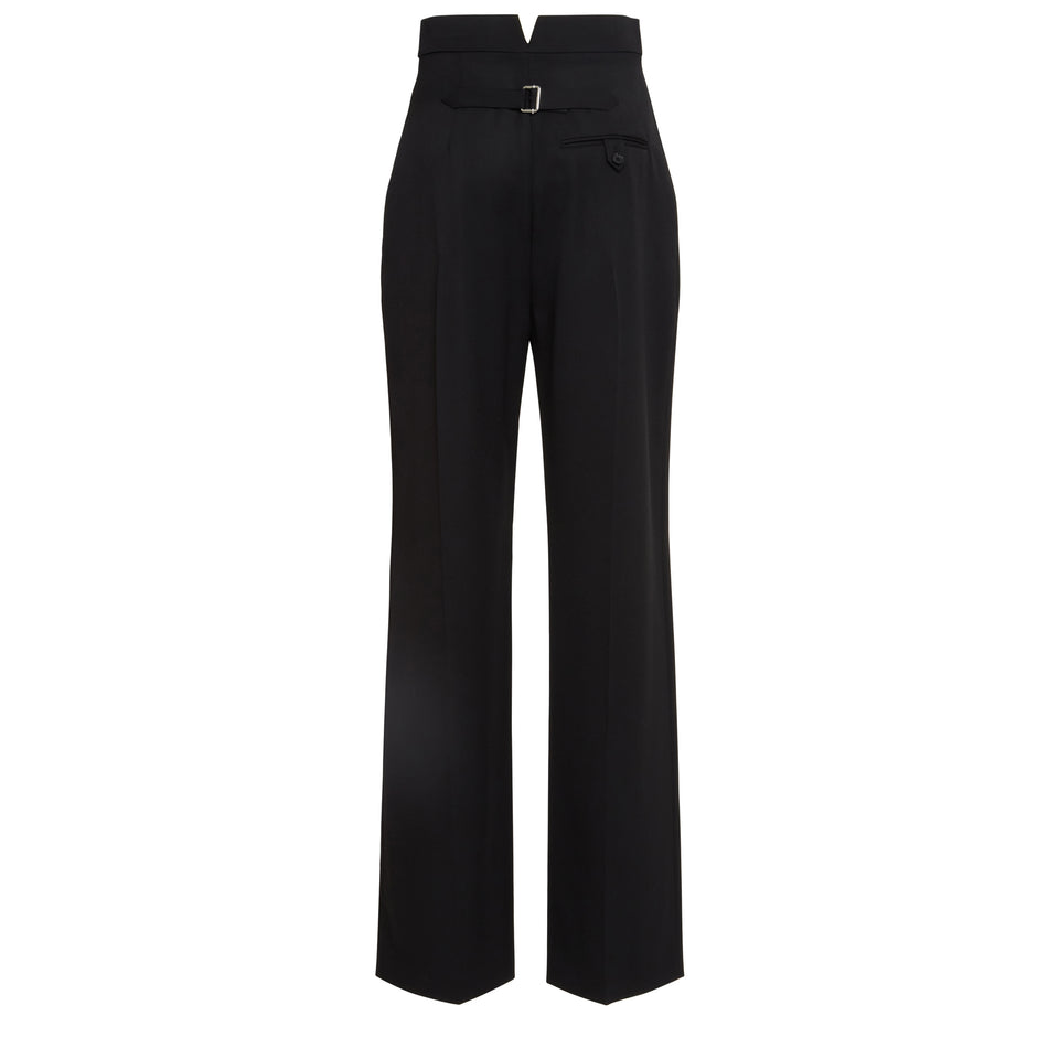 25 / 5.000 Black fabric trousers