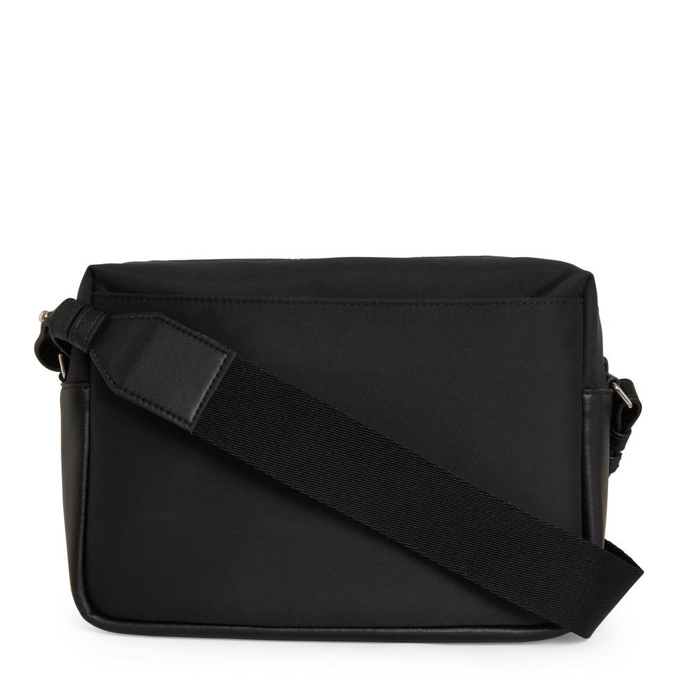 ''Graffiti'' shoulder bag in black fabric