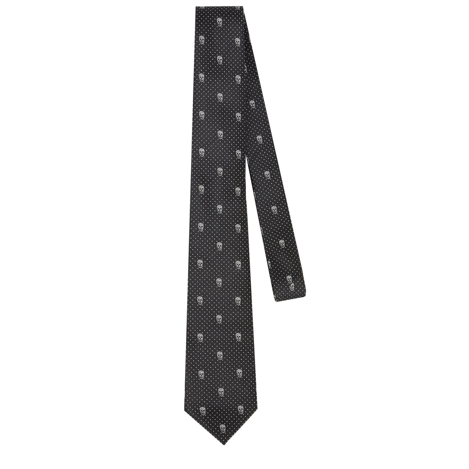 Black fabric tie