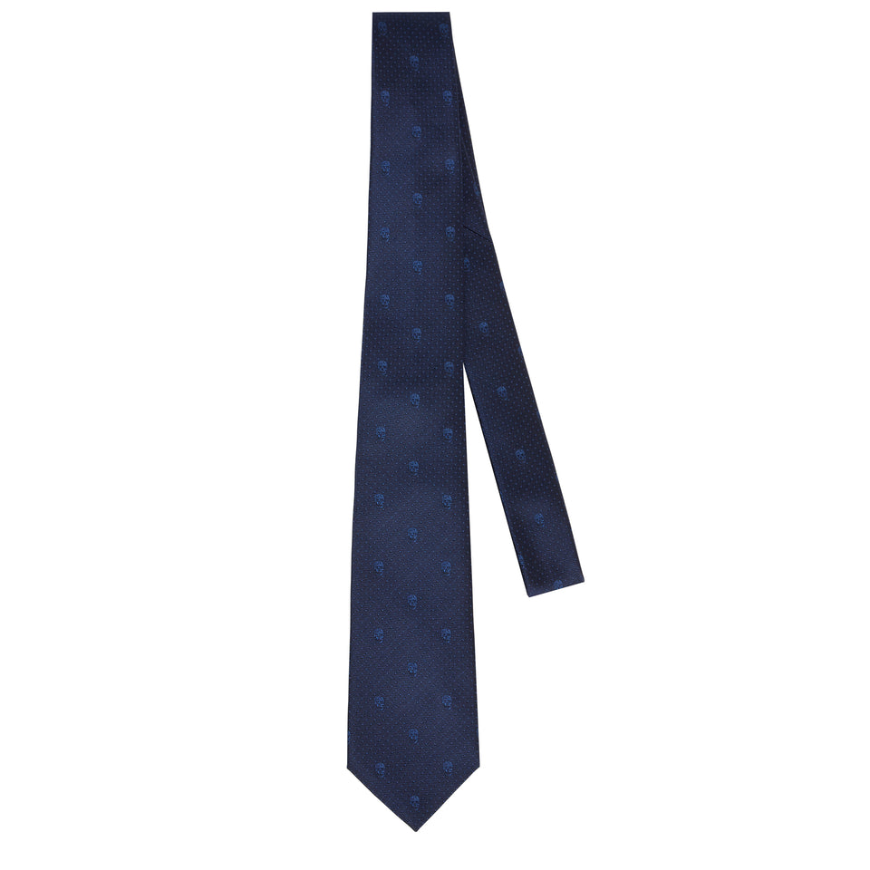 Blue fabric tie