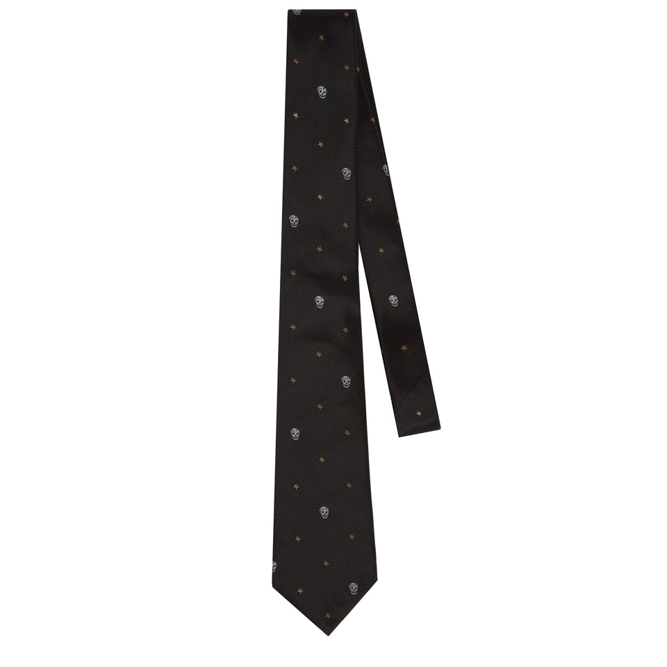 Black fabric tie