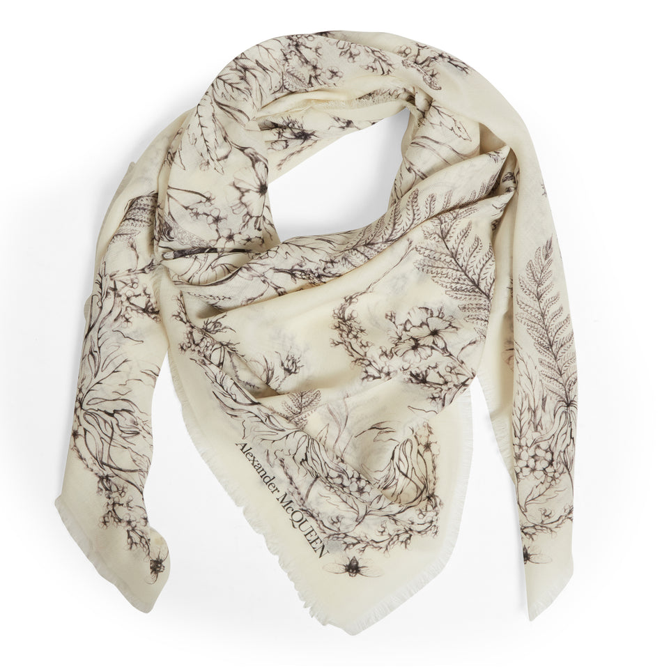 Foulard in tessuto bianco