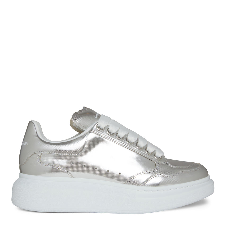 ''Larry'' sneakers in silver leather