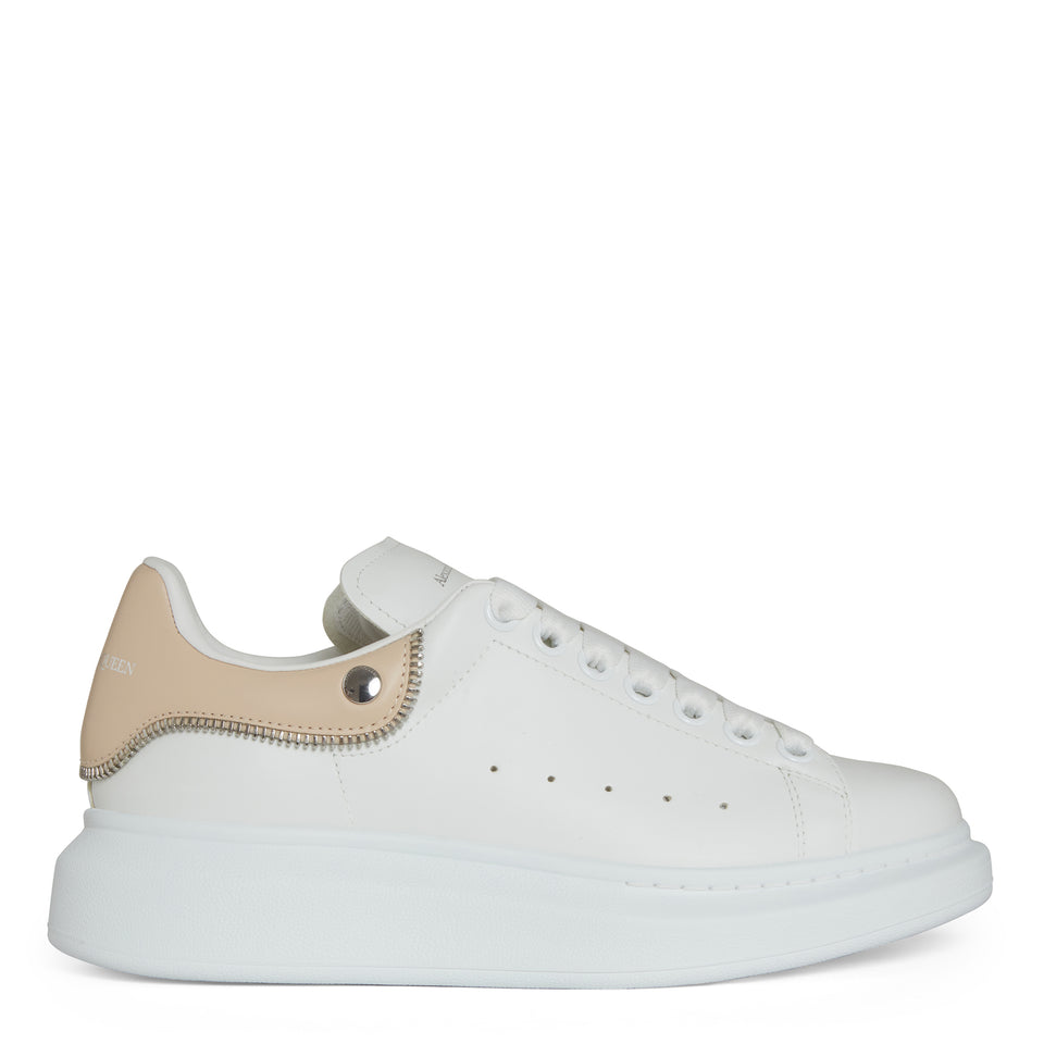 Sneakers oversize in pelle bianca