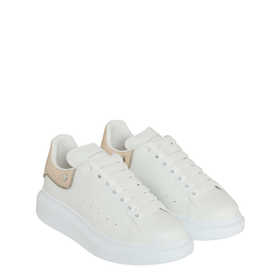 Sneakers oversize in pelle bianca