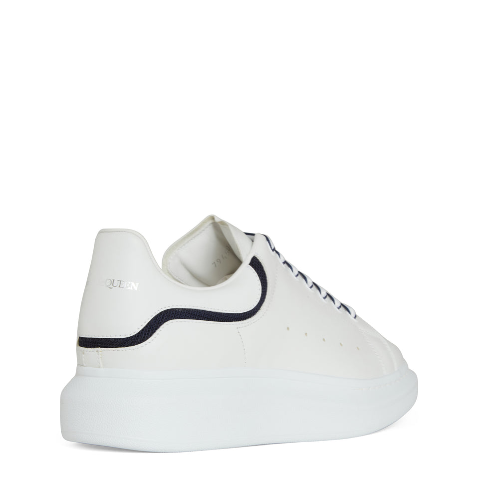 Oversized white leather sneakers