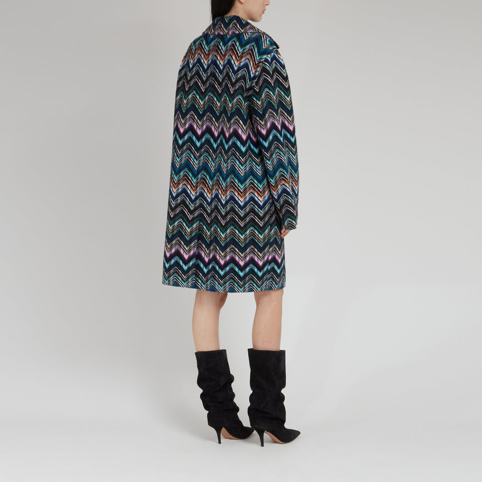 Multicolor wool coat GIO MORETTI