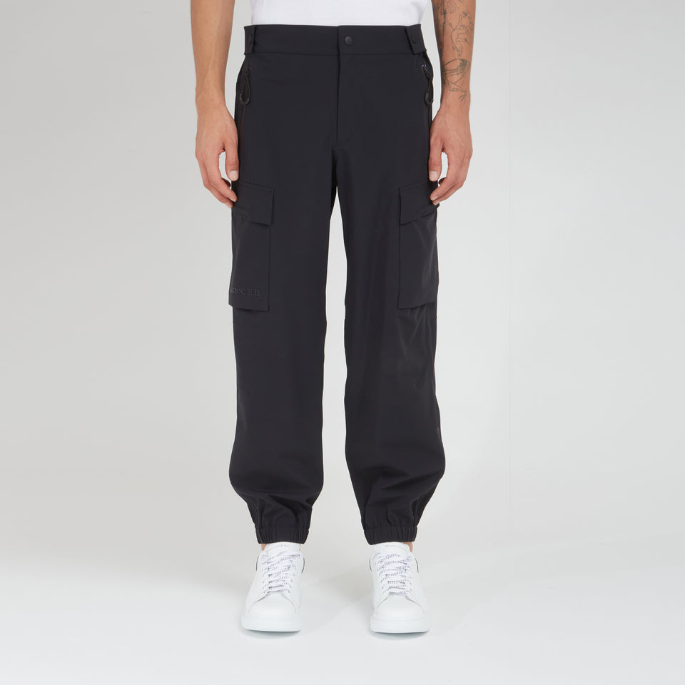 Cargo trousers in black technical fabric