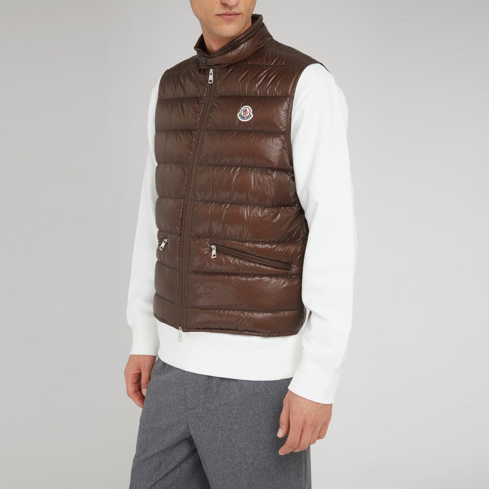 Gilet ''Gui'' in tessuto marrone